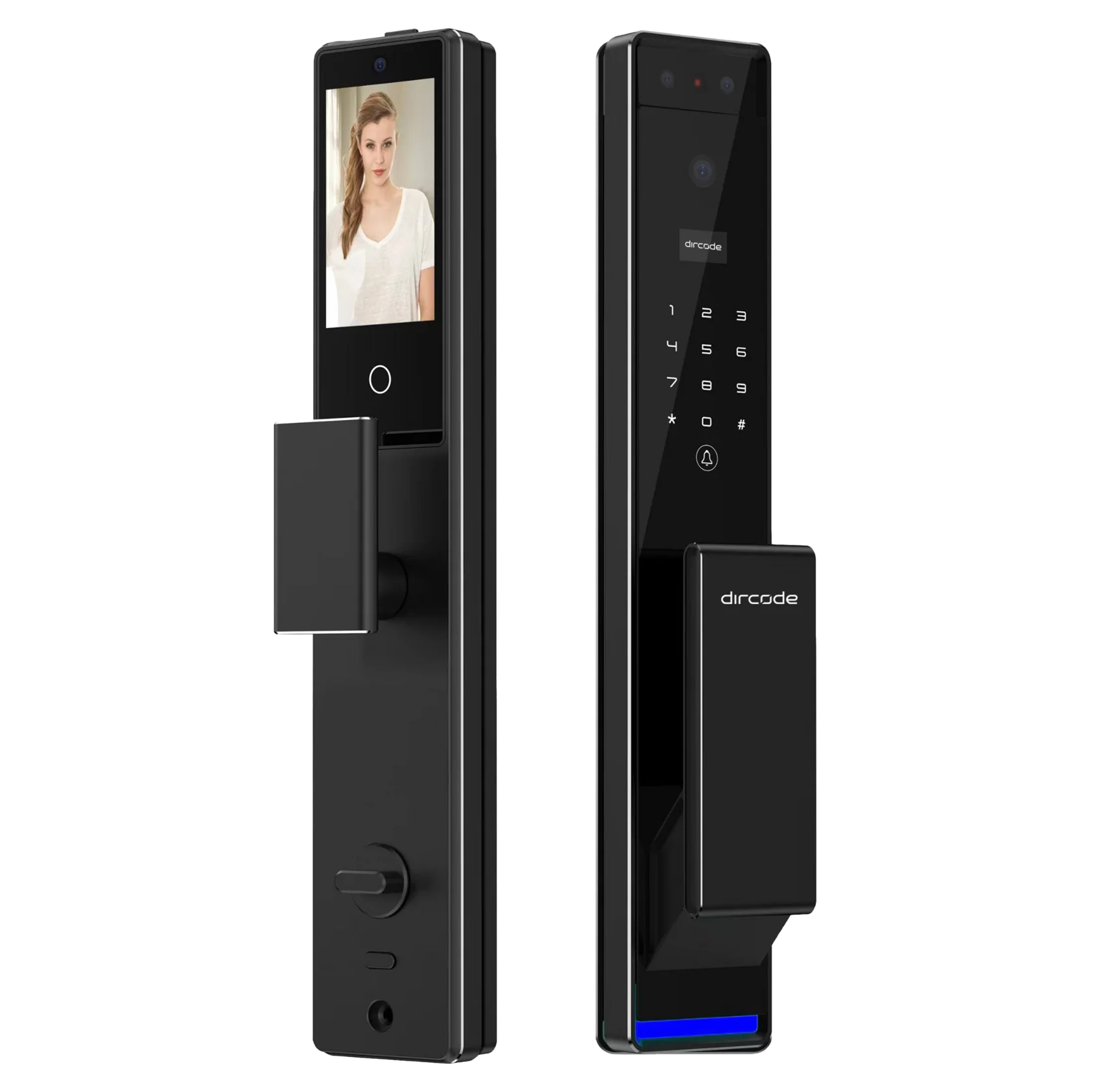 Dircode T850 (чёрный) пуш-пулл умный замок с распознаванием лица и ладони