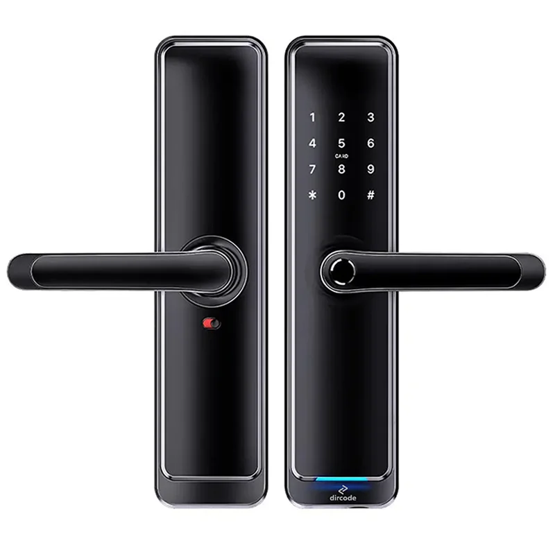 Dircode M701 (чёрный) врезной смарт-замок с отпечатком пальца и влагозащитой IP65