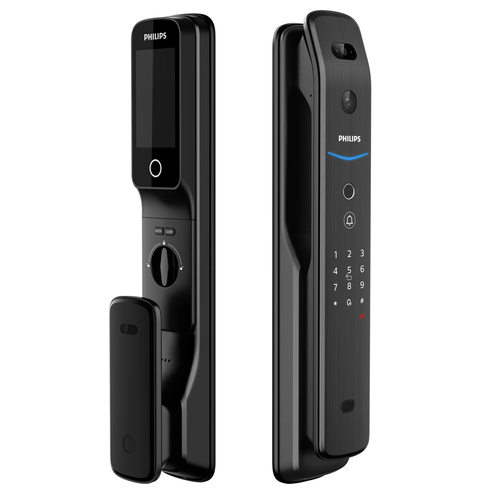Philips DDL709-FVP-7HWS (чёрный) пуш-пулл умный замок с распознаванием лица и видеоглазком
